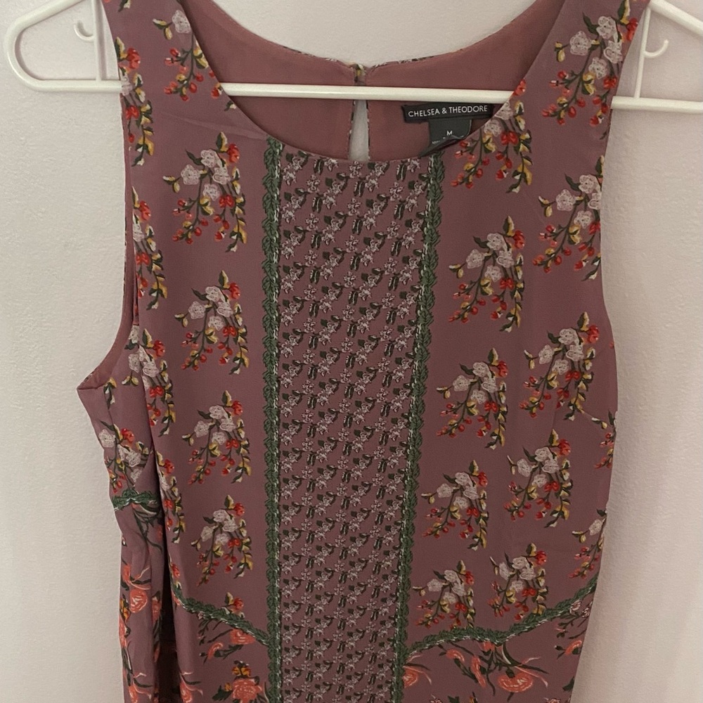 Purple floral tank top